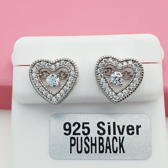 "925 Sterling Silver Cubic Zirconia Earrings, U19254569 - Picture 1 of 11